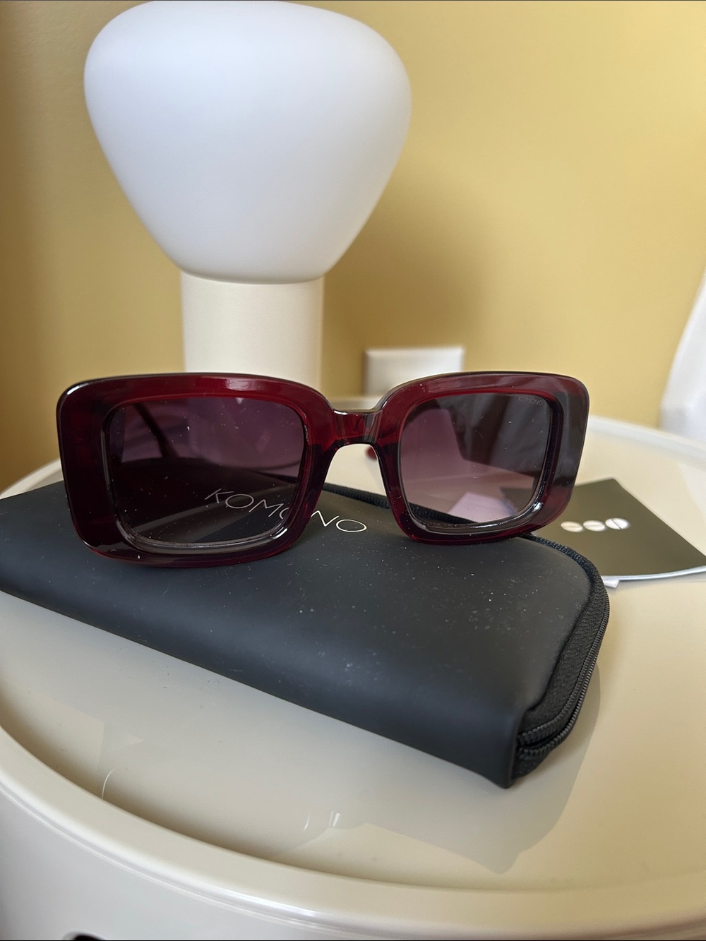 Komono Women's Avery Deep Wine Square Sunglasses